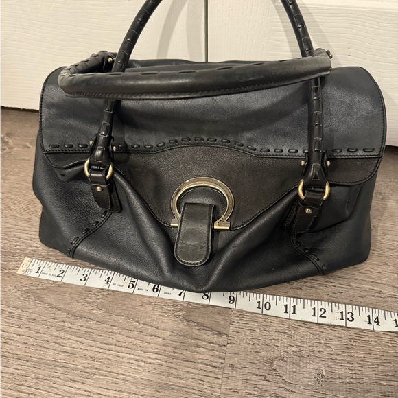 Salvatore Ferragamo Gancini Metal Fittings Leather Tote Bag. - Picture 16 of 16